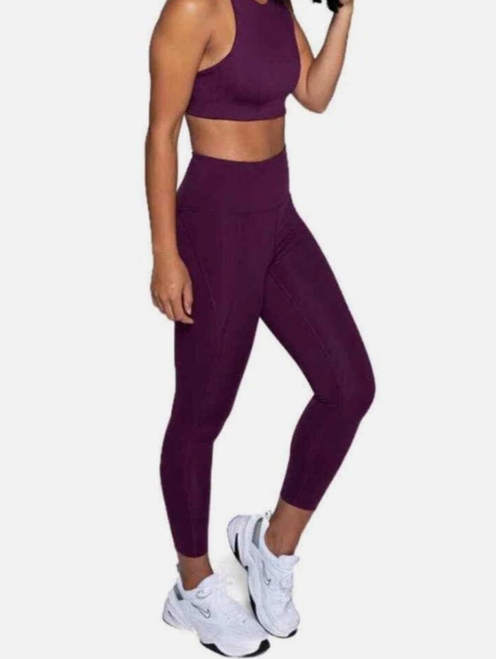 Girlfriend Collective Compressive High Waist 7/8 Leggings Plum Purple HAL3